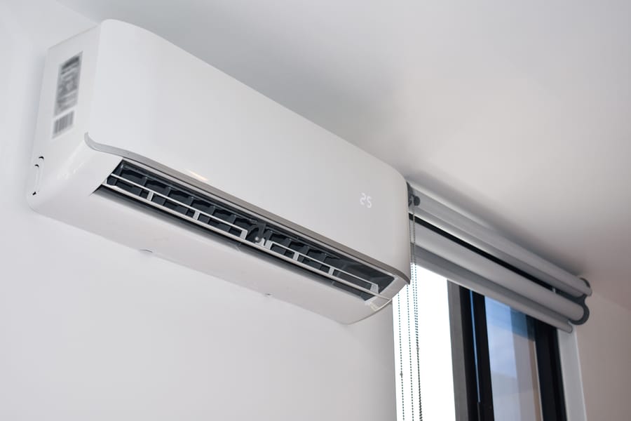 ductless mini split on the wall