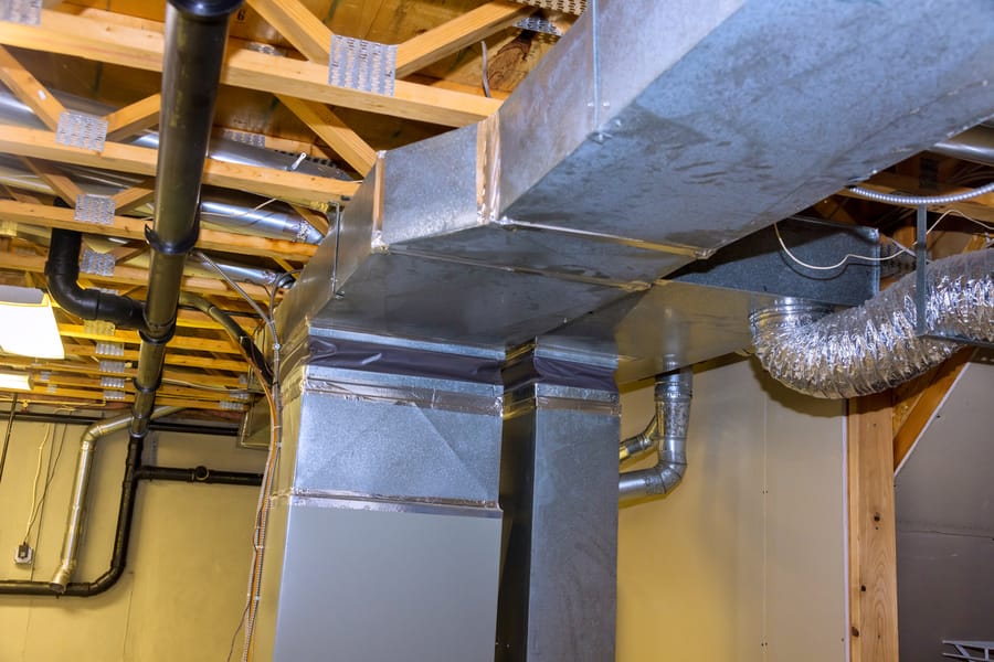 ductwork in basement