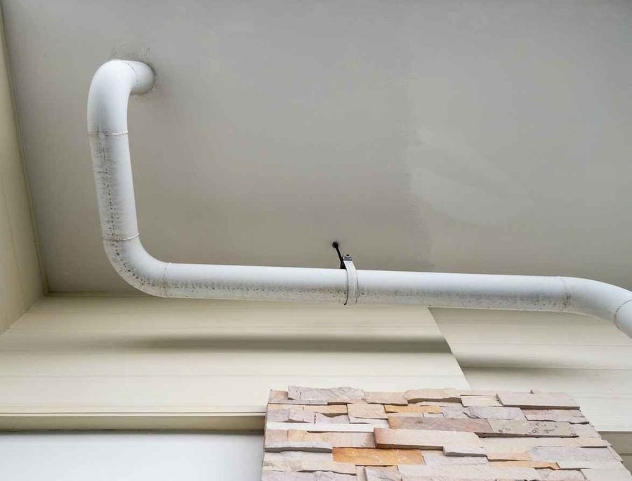 AC drain line outside of a home